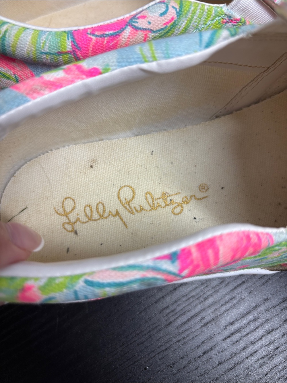 Lilly Pulitzer Flamingo Print Slip-On Shoes - Picture 2 of 7